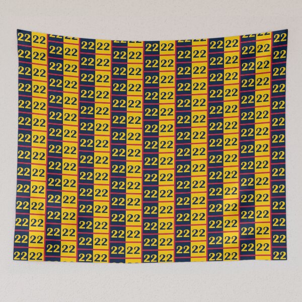 Item preview, Caitlin Clark Fever Double 22's Yellow Blue Red Sticker #22 designed and sold by Rolographics1.