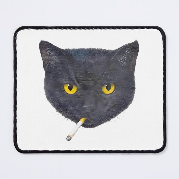 Item preview, Vintage Smoking Cat Retro Black Cat Aesthetic Illustration Art PERFECT GIFT FOR YOU AND FRIENDS designed and sold by faisalhazraami.