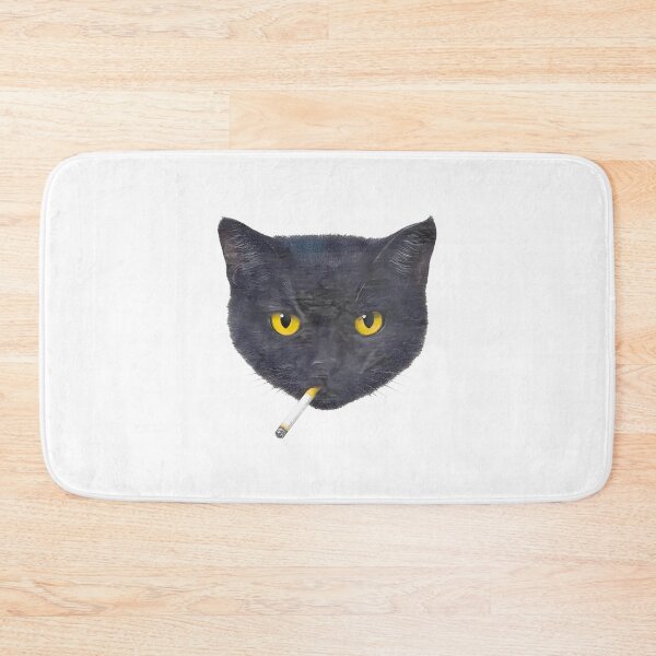 Item preview, Vintage Smoking Cat Retro Black Cat Aesthetic Illustration Art PERFECT GIFT FOR YOU AND FRIENDS designed and sold by faisalhazraami.
