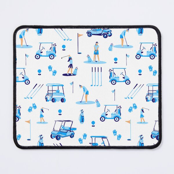 Item preview, Golf Day - monochrome blue designed and sold by Fabricatemyart.