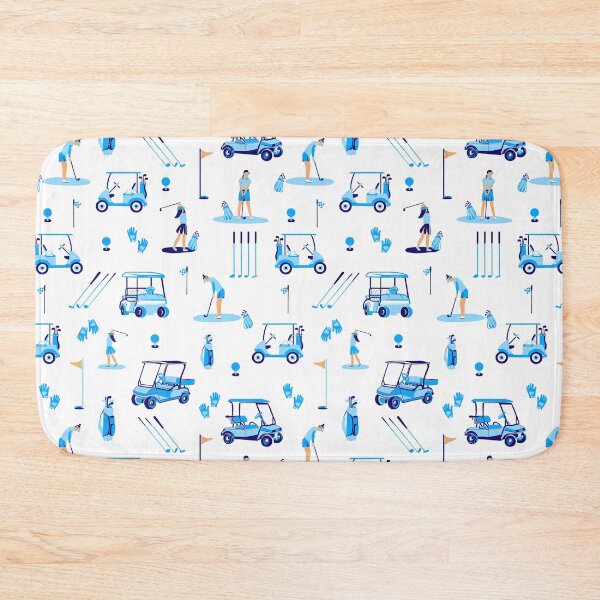 Item preview, Golf Day - monochrome blue designed and sold by Fabricatemyart.