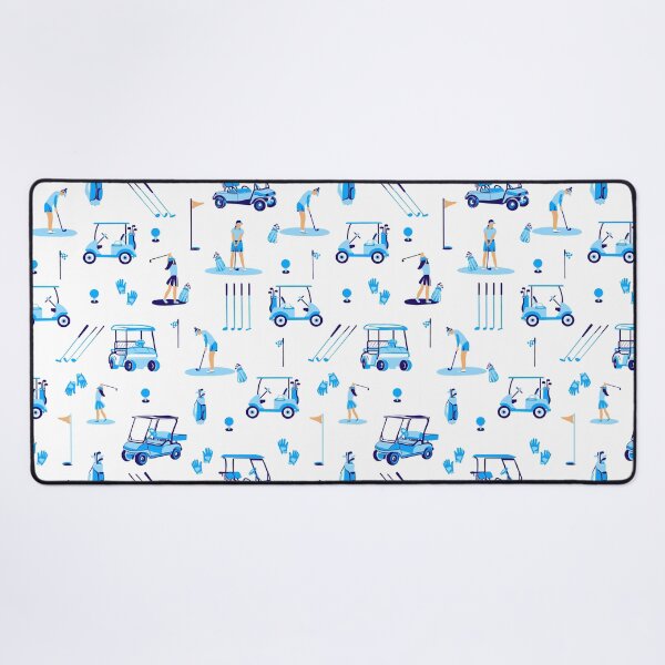 Item preview, Golf Day - monochrome blue designed and sold by Fabricatemyart.