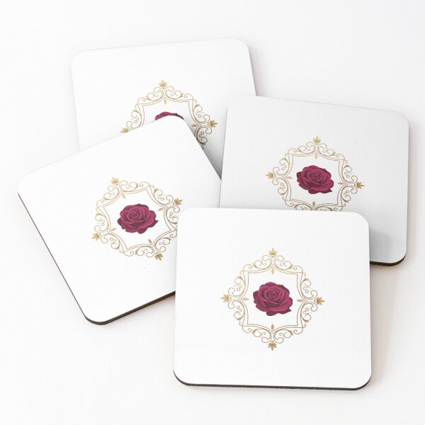 Item preview, Victorian Red Rose in Ornate Gold Frame - Dark Romantic Floral Art designed and sold by Dzblack.