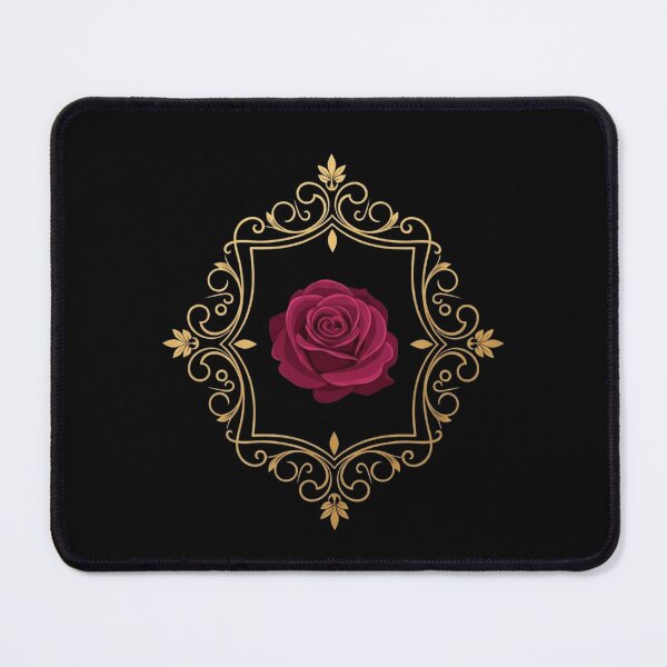 Item preview, Victorian Red Rose in Ornate Gold Frame - Dark Romantic Floral Art designed and sold by Dzblack.