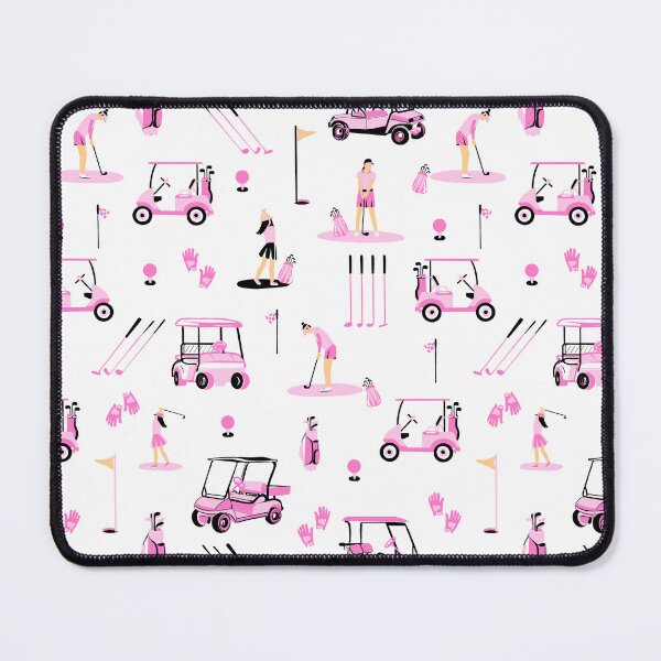 Item preview, Golf Day - pink and black designed and sold by Fabricatemyart.