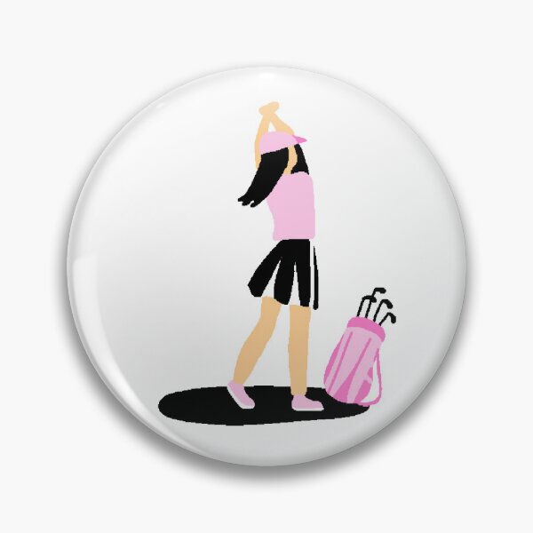 Item preview, Golf Day - pink and black designed and sold by Fabricatemyart.