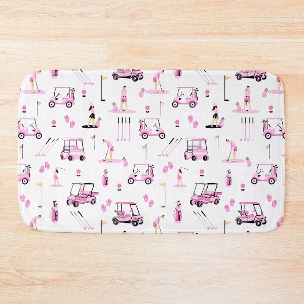 Item preview, Golf Day - pink and black designed and sold by Fabricatemyart.