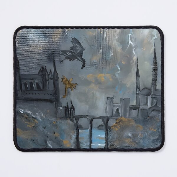 Item preview, Dragons and Castle Art Print | Oil Painting designed and sold by ItsKatzie.