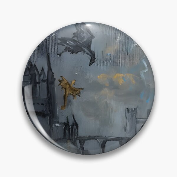 Item preview, Dragons and Castle Art Print | Oil Painting designed and sold by ItsKatzie.