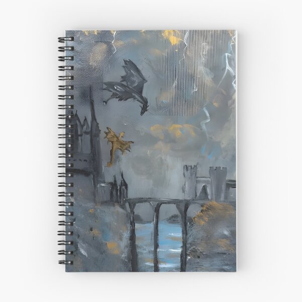 Item preview, Dragons and Castle Art Print | Oil Painting designed and sold by ItsKatzie.