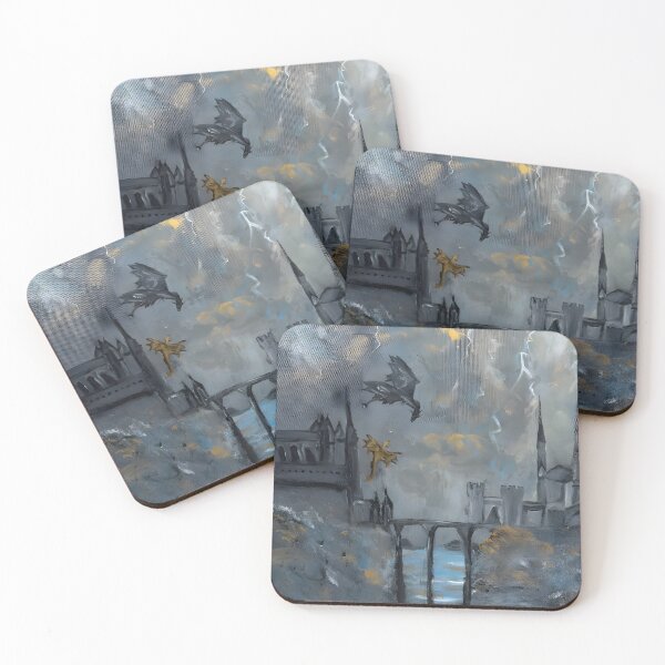Item preview, Dragons and Castle Art Print | Oil Painting designed and sold by ItsKatzie.