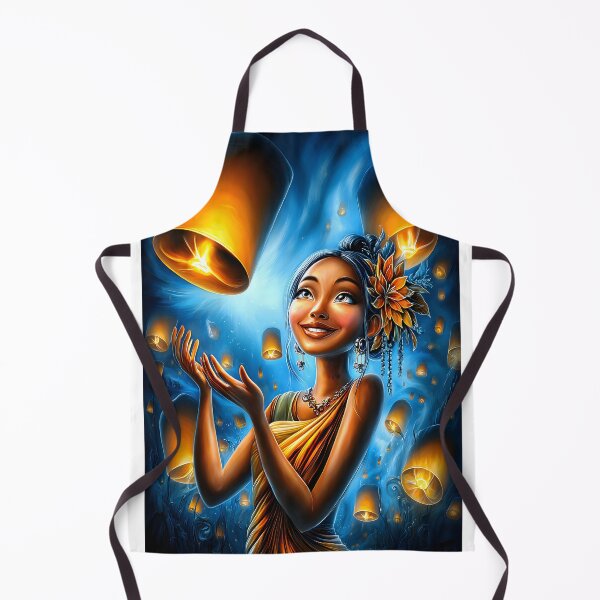 Item preview, Celebration of Joy with Floating Lanterns at Night designed and sold by Artessie.
