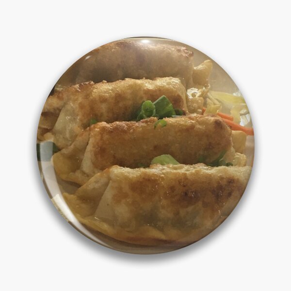 Item preview, Crispy Pan-Fried Dumplings with Dipping Sauce Art Print designed and sold by KaleChub.
