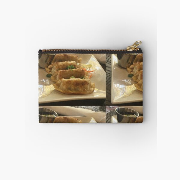 Item preview, Crispy Pan-Fried Dumplings with Dipping Sauce Art Print designed and sold by KaleChub.