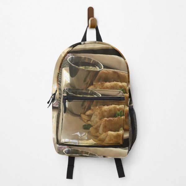 Item preview, Crispy Pan-Fried Dumplings with Dipping Sauce Art Print designed and sold by KaleChub.