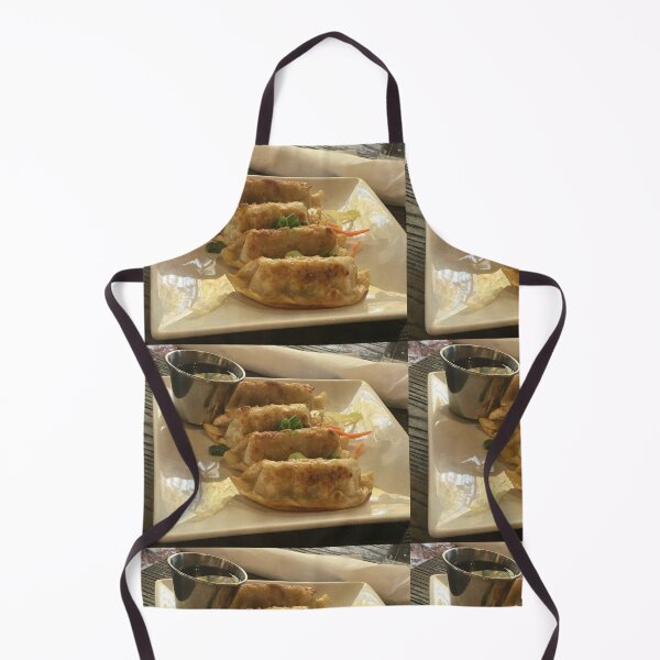 Item preview, Crispy Pan-Fried Dumplings with Dipping Sauce Art Print designed and sold by KaleChub.