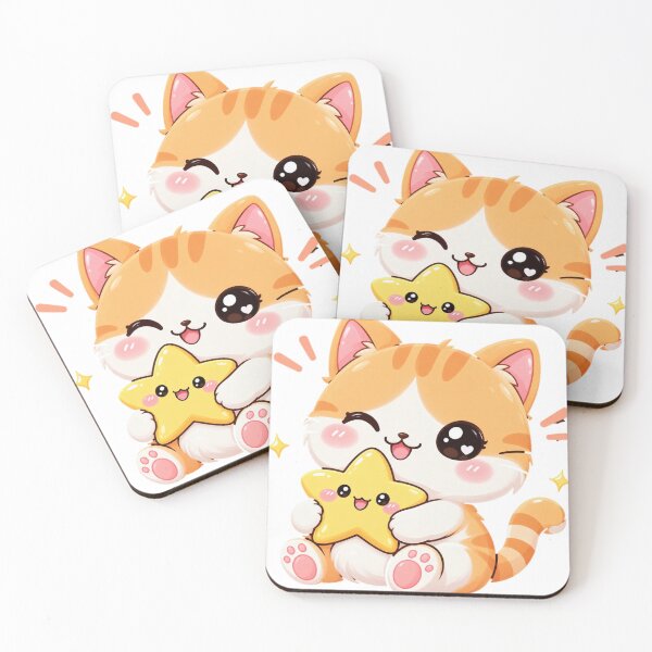 Item preview, Happy Kawaii Kitten with a Little Star Toy designed and sold by Car23314.