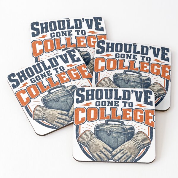 Item preview, I Should've Gone to College - Blue Collar T-Shirt designed and sold by CulbreathCustom.