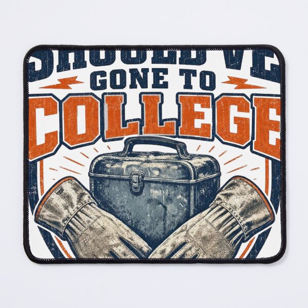 Item preview, I Should've Gone to College - Blue Collar T-Shirt designed and sold by CulbreathCustom.