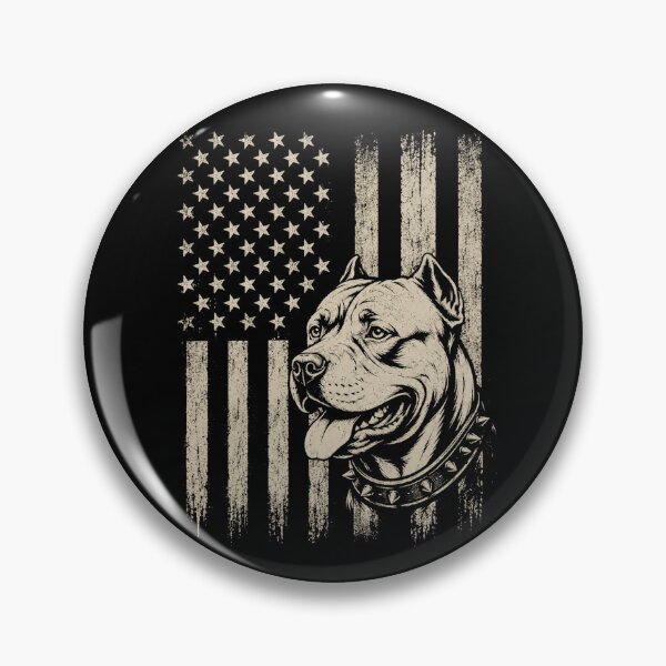 Item preview, Vintage Patriotic Pit Bull American Flag Retro Dog designed and sold by Moizento.
