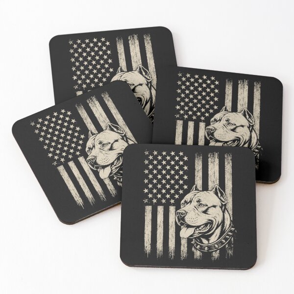 Item preview, Vintage Patriotic Pit Bull American Flag Retro Dog designed and sold by Moizento.