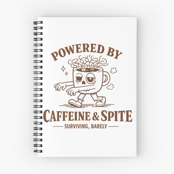 Item preview, Powered By Caffeine And Spite Surviving Barely Zombie designed and sold by ElcastDesigns.