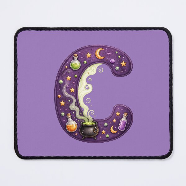 Item preview, Halloween Letter C Monogram – Spooky Cauldron Alphabet Initial Design designed and sold by VectorJoy.
