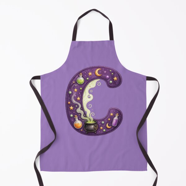 Item preview, Halloween Letter C Monogram – Spooky Cauldron Alphabet Initial Design designed and sold by VectorJoy.