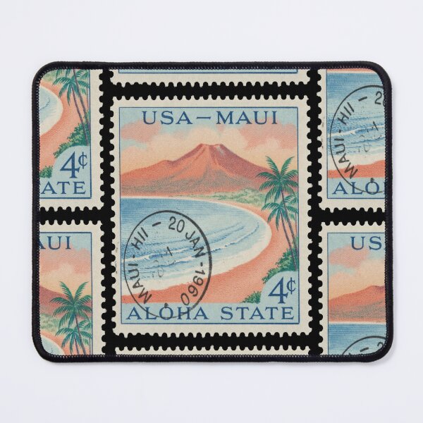 Item preview, Maui Hawaii Haleakala Kaanapali Coast Sunset Stamp Sticker designed and sold by stickercuffs.