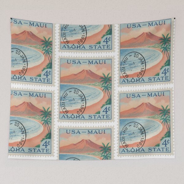 Item preview, Maui Hawaii Haleakala Kaanapali Coast Sunset Stamp Sticker designed and sold by stickercuffs.