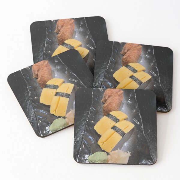 Item preview, Tamago Nigiri and Inari Sushi Platter Art Print designed and sold by KaleChub.