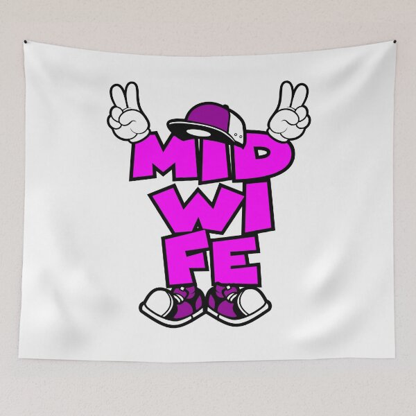 Item preview, MIDWIFE - WORK Graffitti Comic Words Funny  designed and sold by NFTWords.