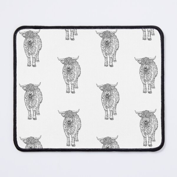 Item preview, Shaggy Highland Cow Hand-Drawn Ink Illustration designed and sold by MatildaLockwood.