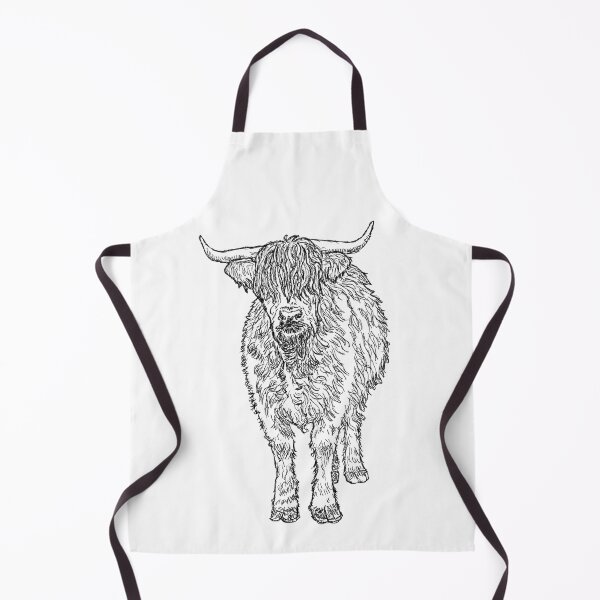 Item preview, Shaggy Highland Cow Hand-Drawn Ink Illustration designed and sold by MatildaLockwood.