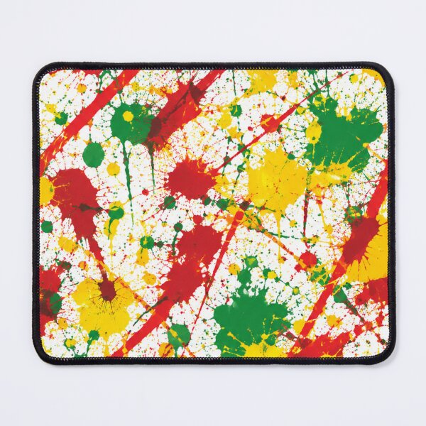 Item preview, Red Yellow and Green Paint Splatter Action Art designed and sold by THE SPLATTERED HAUS BY SAGE BANKS.