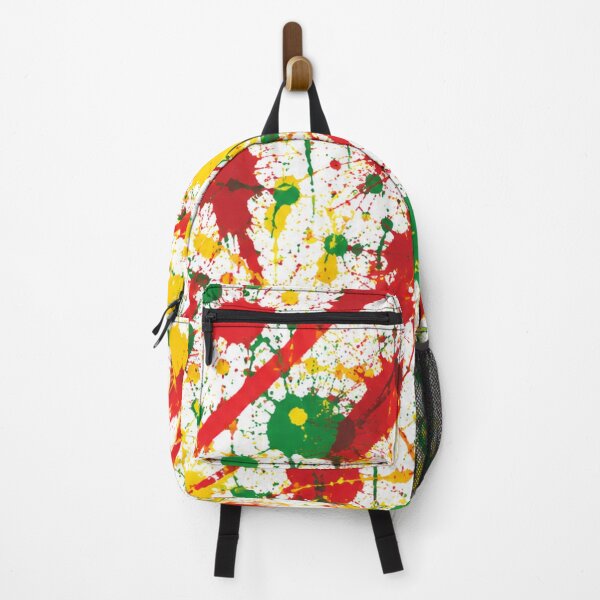 Item preview, Red Yellow and Green Paint Splatter Action Art designed and sold by THE SPLATTERED HAUS BY SAGE BANKS.