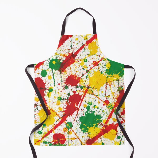 Item preview, Red Yellow and Green Paint Splatter Action Art designed and sold by THE SPLATTERED HAUS BY SAGE BANKS.