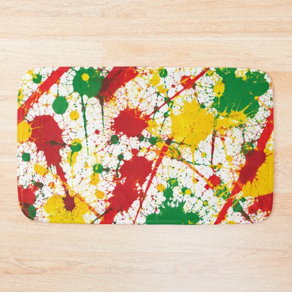 Item preview, Red Yellow and Green Paint Splatter Action Art designed and sold by THE SPLATTERED HAUS BY SAGE BANKS.