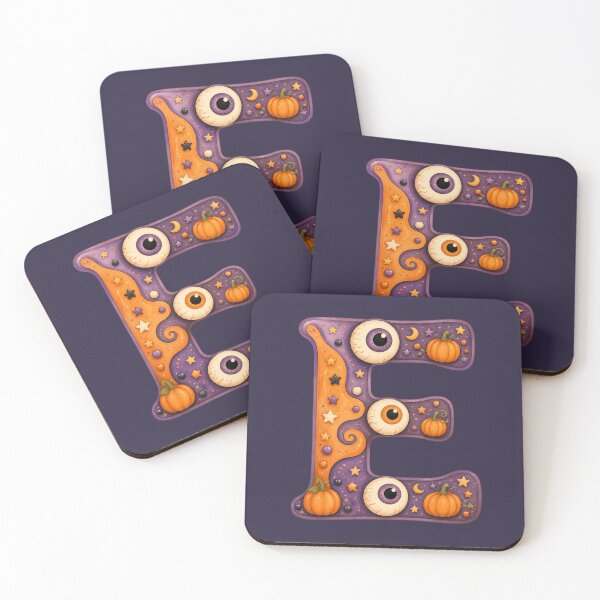 Item preview, Halloween Letter E Monogram – Spooky Eerie Alphabet Initial Design designed and sold by VectorJoy.