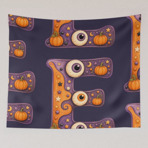 Item preview, Halloween Letter E Monogram – Spooky Eerie Alphabet Initial Design designed and sold by VectorJoy.