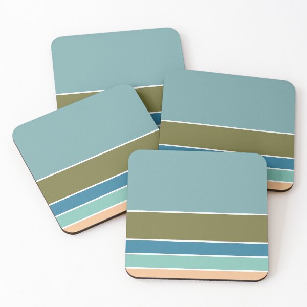 Item preview, Retro Beach Colors Vintage Beachy Boho Chic Stripes 3/4 designed and sold by Beachy.