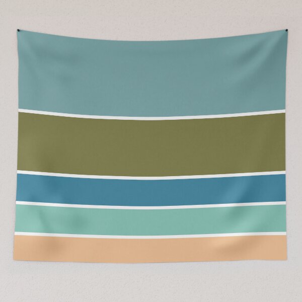 Item preview, Retro Beach Colors Vintage Beachy Boho Chic Stripes 3/4 designed and sold by Beachy.