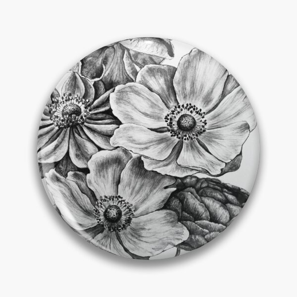Item preview, Drawn flowers designed and sold by 4Magnify.