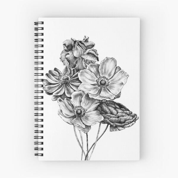 Item preview, Drawn flowers designed and sold by 4Magnify.