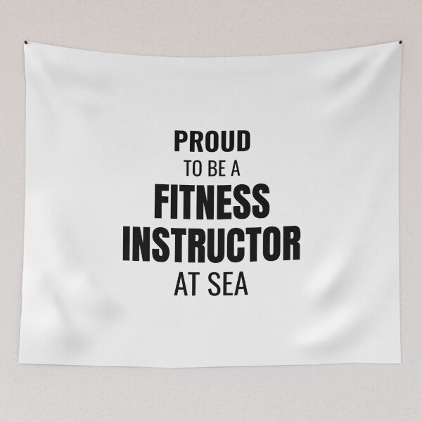 Item preview, Proud to be a Fitness Instructor at Sea (Black) designed and sold by ShipCrewNation.