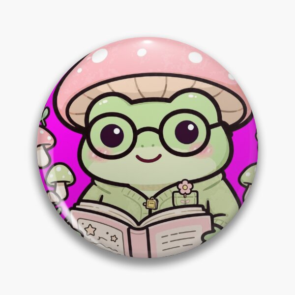 Item preview, Cottagecore Frog Librarian Mushroom Hat - Cute Book Lover Frog designed and sold by Petringo.