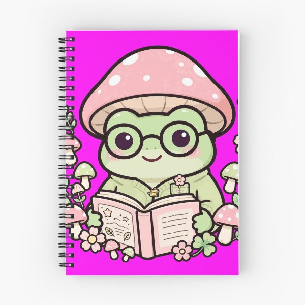Item preview, Cottagecore Frog Librarian Mushroom Hat - Cute Book Lover Frog designed and sold by Petringo.