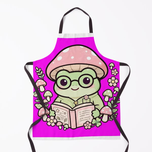 Item preview, Cottagecore Frog Librarian Mushroom Hat - Cute Book Lover Frog designed and sold by Petringo.