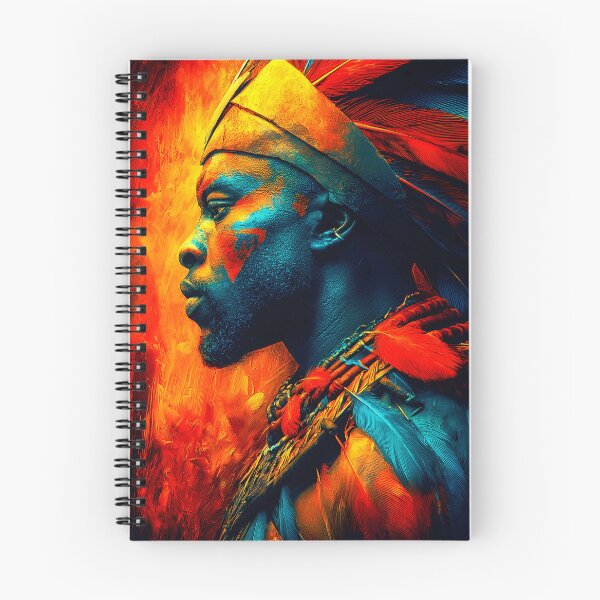 Item preview, Vibrant Portrait of a Tribal Warrior in Profile View designed and sold by Artessie.