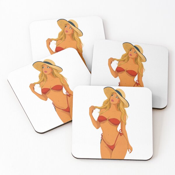 Item preview, Vintage Bikini Pin-Up – Classic Cartoon Blonde designed and sold by  Hollow Moon Studios..